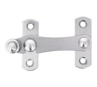 Amig - Aldabilla Plateada para Contraventanas con Enganche Inverso Mod. 3-75 x 46 mm - De Latón Cromado - Cierre de Seguridad Anti Golpes y Roturas para Ventanas - Incluye Tornillos