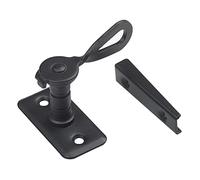 Amig - Aldabilla Tipo San Sebastián para Contraventanas Mod.12-50 x 25 x 25 mm - Cierre Interior para Reducir Ruidos y Corrientes de Aire - De Acero Acabado en Negro - Incluye tirafondos