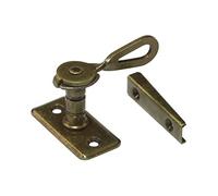 Amig - Aldabilla Tipo San Sebastián para Contraventanas Mod.12-50 x 25 x 25 mm - Cierre Interior para Reducir Ruidos y Corrientes de Aire - De Acero con Acabado Cuero - Tirafondos incluidos