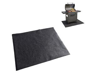 Amig - Alfombra Protectora para Barbacoa BBQ - Antimanchas, Impermeable y Antideslizante - Protección para Suelo contra Grasa, Aceite y Chispas - 100 x 120 cm - Poliéster-PVC - Negra