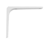 Amig - Ángulo para estanterías de pared - Escuadra metálica para baldas - Palomilla para estantes - Soporte estantería - Acero - Color Blanco - Medida: 125x125 mm - Peso máx. recomendado: 25 Kg