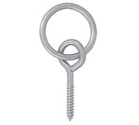 Amig - Anilla Con Hembrilla - Anilla Ø7 x 50 mm, Gancho Ø6,8 x 55 mm - Anclaje para Montaje en Pared o Techo - Punta de Tornillo - Para Colgar y Sujetar Objetos Ligeros - Acero Zincado
