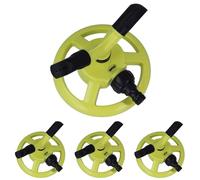 Amig - Aspersor Giratorio con 2 Boquillas - Para Sobreponer en el Césped - Ø150 x 110 mm - 2 Brazos Giratorios y Conector Rápido - Superficie hasta 34 m² - Plástico ABS - Verde Pistacho y Negro