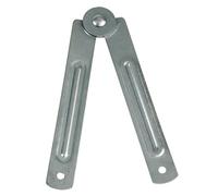 Amig - Bisagra Compás - 107 x 15 mm - Para Caballetes - Estilo Sencillo - Apertura y Cierre Silencioso - Sujeta Patas con Firmeza - Acero Zincado