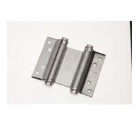 Amig - Bisagra de Acción Doble - 125 x 126 mm - Cantos Cuadrados - Con Regulación de la Potencia de Cierre - Sujeta Puertas de Entrada con Firmeza - Acero Latonado Barnizado