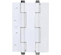 Amig - Bisagra de Acción Doble - 180 x 133 x 4 mm - Cantos Cuadrados - Cierre Automático y Regulación de la Potencia - Incluye Llave Allen - Puertas con 35 mm Espesor Máximo - Aluminio Dorado