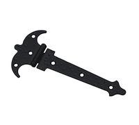 Amig - Bisagra de dos Palas Negra Mod. 551 de Acero Acabado en Estilo Forja para Puertas Abatibles Lisas de Entrada y Paso Exteriores e Interiores, y Armarios - 90 x 55 x 1,5 mm, Negro