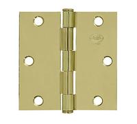 Amig - Bisagra de Seguridad - 2,5'' x 2,5'' (63 x 63 x 1,4 m) - Cantos Cuadrados - Remate Plano - Sujeta Puertas de Entrada con Firmeza - Acero Latonado Barnizado