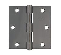 Amig - Bisagra de Seguridad - 3'' x 3'' (76 x 76 x 1,6 mm) - Cantos Cuadrados - Remate Plano - Sujeta Puertas de Entrada con Firmeza - Acero Plateado Cromado Mate