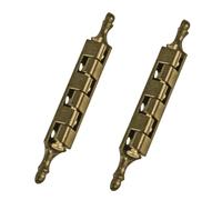 Amig - Bisagra Desmontable - Decorativa con Remate - Fabricada en Zamak - Color Cuero - Con Estilo Clásico Rústico Antiguo - Para Puertas Abatibles de Armarios y Otros Muebles - Medidas: 95 x 9 mm