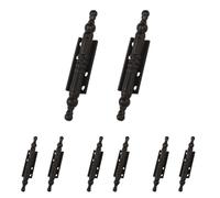 Amig - Bisagra Desmontable Decorativa con Remate - Fabricada en Zamak para Puertas Abatibles de Armarios y Otros Muebles - Medidas 100 x 10 mm - Negra (Paquete de 4)