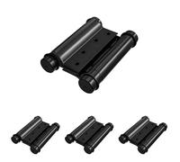 Amig - Bisagra Doble Acción- 75 x 126 mm - Cierre Automático con Regulación de Potencia - Incluye Llave Allen - Acero Negro (Paquete de 4)