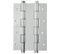 Amig - Bisagra Doble Acción Mod. 3035 con Canto Cuadrado | Aluminio | 180 x 133 x 4 mm | Cierre Automático y Regulación de la Potencia | Incluye Llave Allen | Puertas con 35 mm Espesor Máximo | Plata