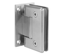 Amig - Bisagra Ducha de Pared en Zamak | 88 x 54 mm | Modelo A | Niquel Mate | Indicado para Mamparas de Ducha de Cristal | 8-12 mm de Espesor | Carga Máxima por Par: 35 kg