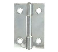 Amig - Bisagra Estrecha - 37 x 26 mm - Multiusos - Cantos Cuadrados - Apertura y Cierre Silencioso - Sujeta Puertas con Firmeza - Acero Zincado