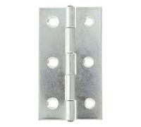 Amig - Bisagra Estrecha - 87 x 47 mm - Multiusos - Cantos Cuadrados - Apertura y Cierre Silencioso - Sujeta Puertas con Firmeza - Acero Zincado