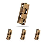 Amig - Bisagra para Armarios, Zamak, Acabado en Cuero, 40 X 9 mm, Desmontable, Resistente y Duradero, Fácil de Instalar (Paquete de 4)