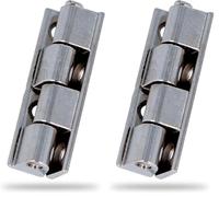 Amig - Bisagra para Armarios, Zamak, Latinado, 40 X 9 mm, Desmontable, Material resistente y duradero, Fácil de Instalar (Paquete de 2)