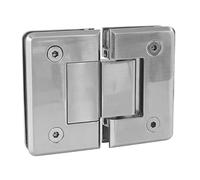 Amig - Bisagra Plana de Zamak | 88 x 54 mm | Modelo C | Niquel Mate | Indicado para Mamparas de Ducha de Cristal | 8-12 mm de Espesor | Carga Máxima por Par: 35 kg