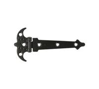 Amig - Bisagra Reforzada - Dos Palas - Negro - Acero punteado - Estilo: Rústico - Forja para Puertas Abatibles Lisas - Entrada y Paso Exteriores e Interiores, y Armarios - Medidas: 150 mm