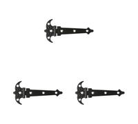 Amig - Bisagra Reforzada - Dos Palas - Negro - Acero punteado - Estilo: Rústico - Forja para Puertas Abatibles Lisas - Entrada y Paso Exteriores e Interiores, y Armarios - Medidas: 120 mm