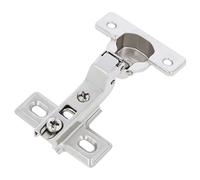 Amig - Bisagra | Tipo Cazoleta | Acodada y Fija | Ø 26 mm | 2 Unidades | Máxima Resistencia y Duración | Apertura de 110 º | Fijación Oculta para Puertas de Muebles y Armarios | Acero Plateado