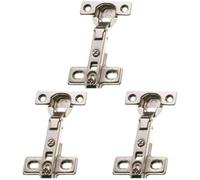 Amig - Bisagra - Tipo Cazoleta - Recta y Fija - Ø 26 mm - 2 Unidades - Máxima Resistencia y Duración - Apertura de 110 º - Fijación Oculta para Puertas de Muebles y Armarios - Acero Plateado