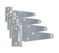 Amig - Bisagra Tipo T Plateada de Acero Zincado Mod.550 para Puertas Abatibles Lisas de Entrada y Paso, de Interior y Exterior y Armarios - 138 x 88 mm · Anti Óxido - Montaje Fácil y Rápido