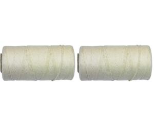 Amig - Bobina de Hilo de Algodón Torcido Blanco Mod.20200 - Bobina de Fibra Natural - Multiusos Ideal para Manualidades, Artesanía, Bricolaje, Paquetería y Amarre - Medidas: Ø 0,8 mm x 50 gr