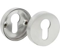 Amig - Bocallave para Cilindros | 65 x 31 mm | Embellecedor de cerradura | Compatible con Cilindros Europerfil | Diseño Elegante y Sencillo | Plateado mate | Acero inoxidable