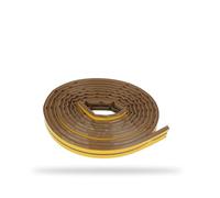 Amig - Burlete Adhesivo - 2 Tiras de 3 m - Ø7 X 9 mm - Material Silicona - Marrón - Instalación Fácil y Rápida - Impermeable y Limpiable - Aislante de Calor y Frio