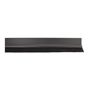 Amig - Burlete Adhesivo de sobreponer Mod.7 | Tira de Sellado con Cepillo de Pelo y Lamina de plástico Protectora | Aislante para bajo de Puertas | Recortable | PVC | Negro | 100x1x6 cm