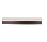 Amig 22557 - Burlete Modelo 5, Burlete adhesivo de sobreponer, Cepillo de PVC semirrígido, 1 m, Blanco, Aluminio