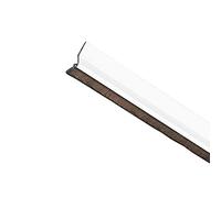 Amig - Burlete Adhesivo para Puertas de Entrada o Paso - 1 m - Aluminio y Plástico - Blanco - Cepillo de Pelo con Lámina Intermedia - Aislante de Frío y Polvo - Fácil Montaje