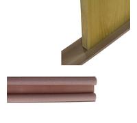 Amig - Burlete de Espuma Aislante para bajo Puertas - Doble Rodillo - Evita la Entrada de frío, Polvo o Insectos por Debajo de la Puerta - Marrón - Polietileno