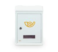 Amig - Buzón de Correos Exterior Tamaño Mini - Fabricado en Acero Aleado - Medida: 29,5 X 21 X 6,2 cm - Recibe el Correo de Forma Segura - Fácil Instalación - Incluye 2 llaves - Color: Blanco