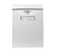 Amig - Buzón Exterior Modelo 7 Amig | Diseño Moderno y Actual | Alta Resistencia Plástico | Fácil Instalación | Privacidad y Seguridad, Blanco, Plástico