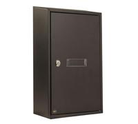 Amig - Buzón Recogecartas para Interior - Tamaño Compacto para DIN A4 - Apertura con Cerradura - Acero Negro- Fácil de Instalar en Puertas o Verjas - 40 x 25 x 10 cm