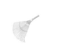 Amig - Cabezal de Escoba Metálica para Jardinería | con 22 Púas y Lamas Regulables de Acero | Rastrillo para Limpiar el Césped | Recoge Hojas y Tierra del Jardín | Ajustable de 30 a 50 cm