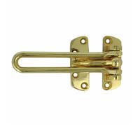 Amig - Cadena de Seguridad para Puertas Mod. 2 | Largo de la Barra: 120 mm | Tirador de Embutir para Puertas de Entrada | Cierre Resistente Mediante Barra Lateral | Zamak Latonado Barnizado