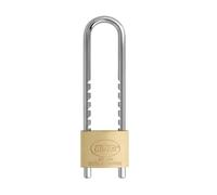 Amig - Candado de seguridad - Arco extra largo - Regulable: de 63 a 150 mm - Ancho: 50 mm - Cuerpo de Latón y Arco de Acero tratado - Doble cierre - Incluye 2 llaves