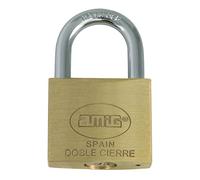 Amig - Candado de seguridad | Arco pequeño | Incluye 2 llaves | Acero | Latón y arco de Acero tratado | Para taquillas de gimnasio, puertas, armarios, maletas, mochilas | Doble cierre | Ancho: 50 mm