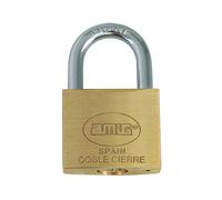 Amig - Candado de seguridad - Incluye 2 llaves - Arco largo - Latón y arco de Acero tratado - Para taquillas de gimnasio, puertas, armarios, maletas, mochilas - Doble cierre - Ancho: 40 mm