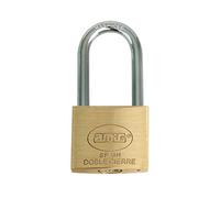 Amig - Candado de seguridad | Incluye 2 llaves | Arco largo | Latón y arco de Acero tratado | Para taquillas de gimnasio, puertas, armarios, maletas, mochilas | Doble cierre | Ancho: 40 mm