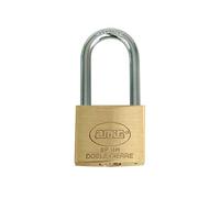 Amig - Candado de seguridad - Incluye 2 llaves - Arco largo - Latón y arco de Acero tratado - Para taquillas de gimnasio, puertas, armarios, maletas, mochilas - Doble cierre - Ancho: 50 mm