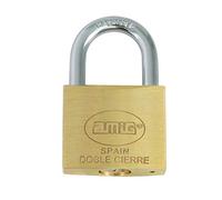 Amig - Candado de seguridad | Incluye 2 llaves | Latón y arco de Acero tratado | Para taquillas y puertas de gimnasio, talleres, garajes | Doble cierre | Ancho: 30 mm