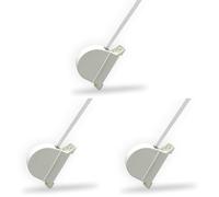 Amig - Carrete para persianas exteriores con ventanas batientes | Carrete de plástico | Con correa blanca a rayas negras de 14 mm | Caja o caja en blanco | Tamaño: 3,5 x 17,4 x 12,5 cm (Paquete de 3)