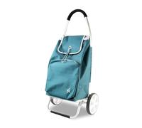 Amig - Carro de la Compra de 2 Ruedas - Bolsa Ajustable - Aluminio Ligero - Carga Máxima 15kg - Capacidad de 50 L - Medidas: 95 x 45,5 x 12 cm - Color: Verde