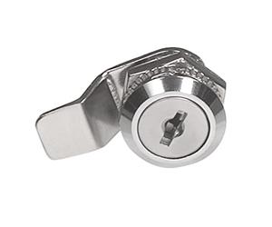 Amig - Cerradura de Buzón de con Lengüeta Doblada de 38 mm -Cierre de Seguridad para Correo con 2 Llaves en Bruto,Acero Niquelado,Medidas: Ø18 x 16 x 38 mm -Fácil de Instalar -Plateado