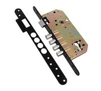 Amig - Cerradura de Embutir Con Bulones para Puertas de Madera Mod. 101 | 50/85 mm | Con Cilindro y Escudo de Seguridad | Picaporte Reversible | Acero Acabado en Negro